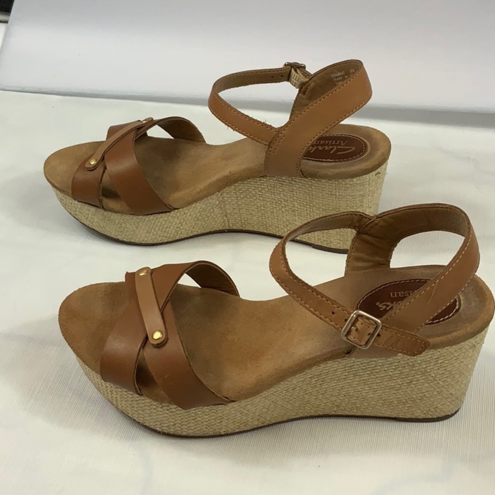 Clarks Artisan Sandals Brown Leather 8M